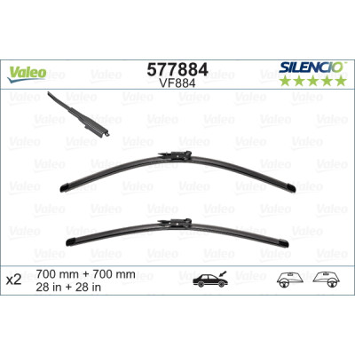 Щетка стеклоочистителя Valeo Silencio X-Trm (700/700) VALEO