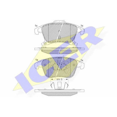 Тормозные колодки передние ICER